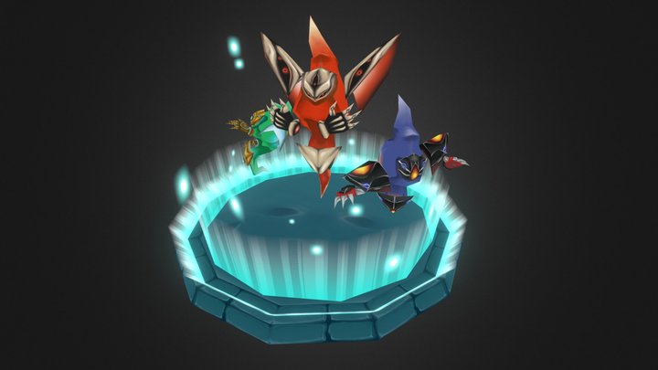 Armored Guardian Monsters 3D Model