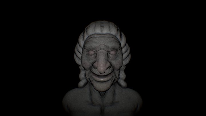 Old Creepy lady 3D Model