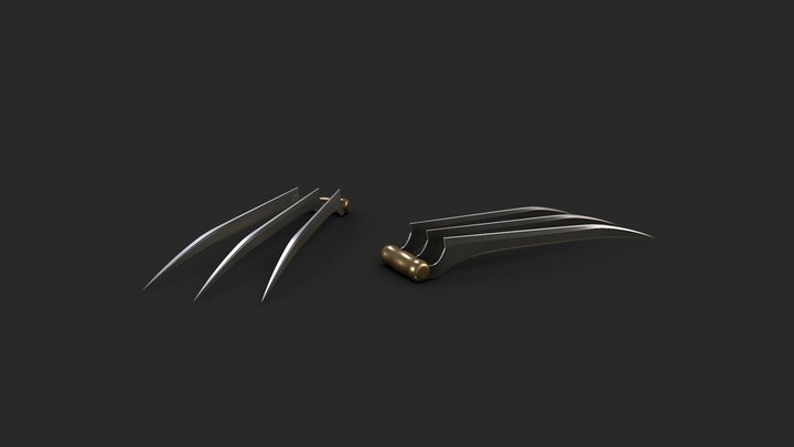 Wolverine Claws 3D Model