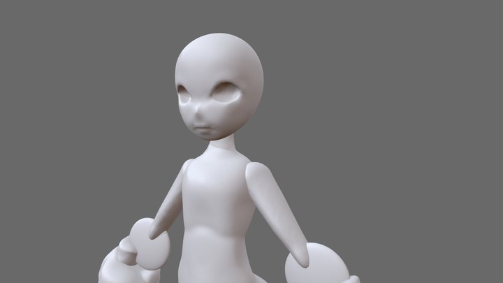 Misaka Sculpt 3D Model