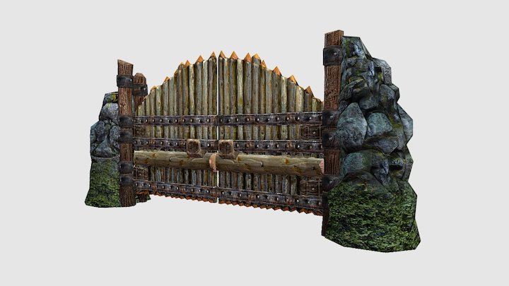 Medieval Fantasy Gates 3D Model