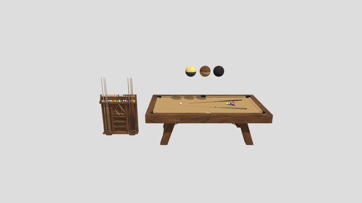 American Heritage Savannah Pool Table 3D Model