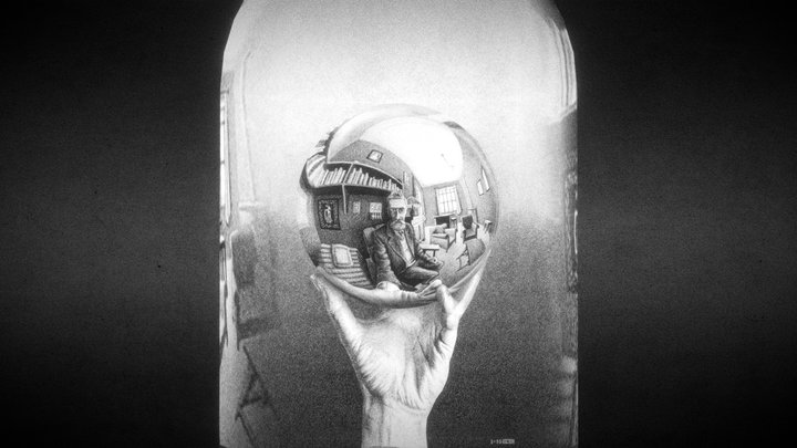 Hand with Reflecting Sphere 3D 3D Model