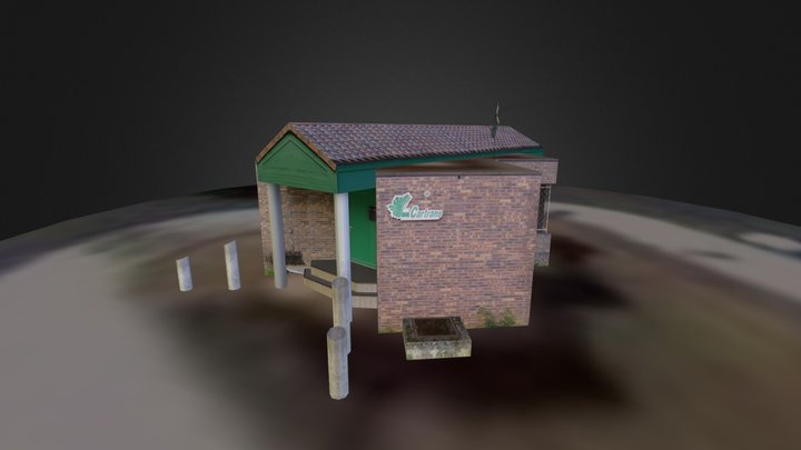 Rest stop Cartrans in Angouleme, France 3D Model