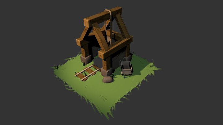 Stylized Mine 3D Model