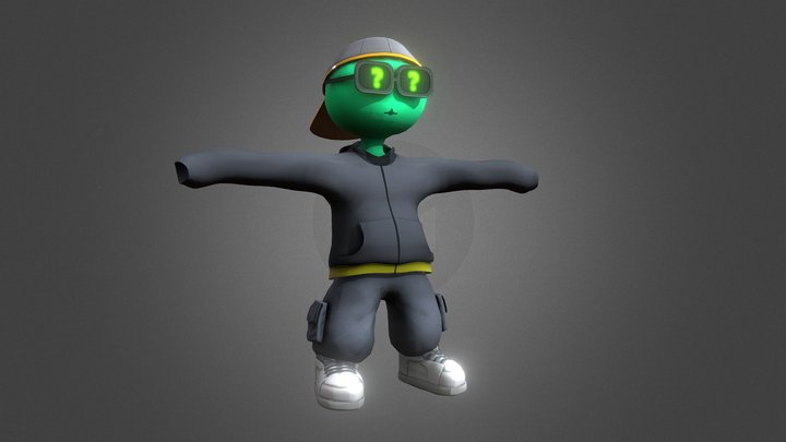 Charactor HipHop_ Hoodie Stylized 3D Model
