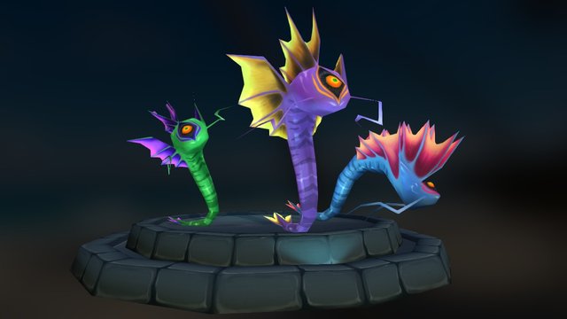 One-Eyed Eels 3D Model