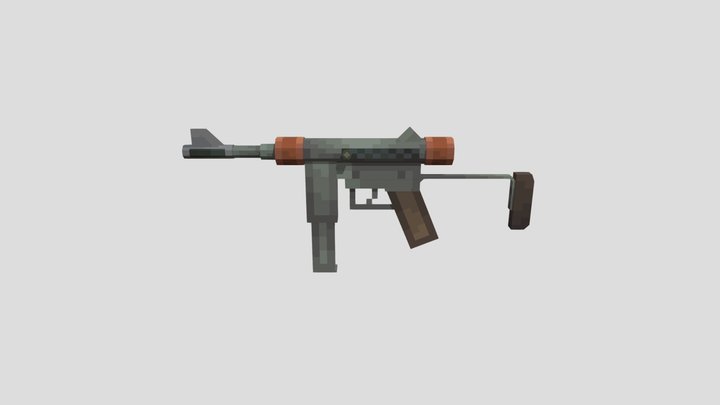 Custom SMG | Rust 3D Model