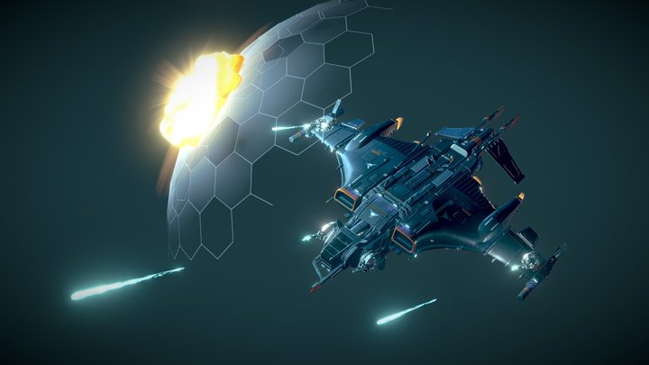 Star Conflict Command Fighter "Granite" 3D Model