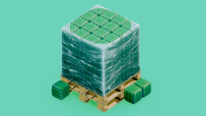 Melon Pallet 3D Model