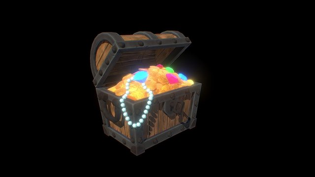Pirate Treasure Chest 3D Model