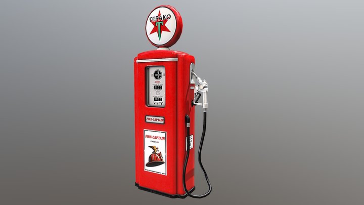 Vintage-style fuel pump 3D Model