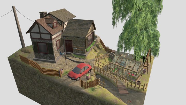 Diorama DAE - Grandma's House 3D Model