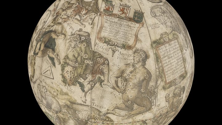 Willem Janszoon Blaeu Celestial Globe 1602 3D Model