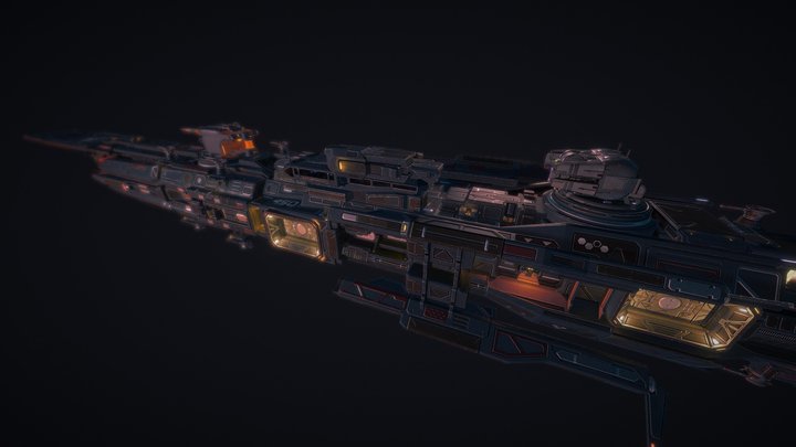Empire destroyer Vigilant 3D Model