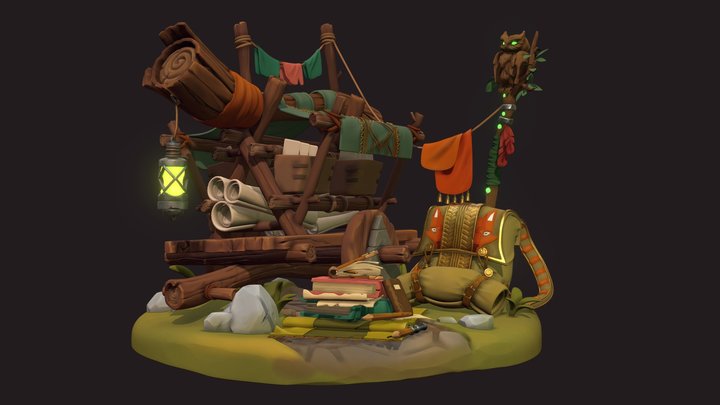 Adventurer's camp [Sculpting final] 3D Model