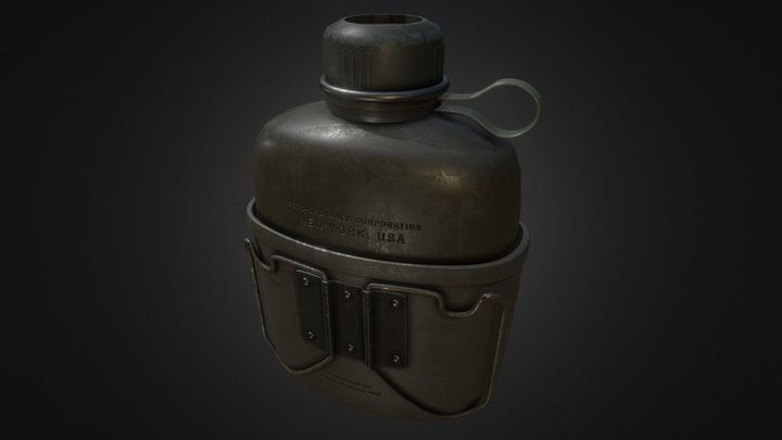 Gourde militaire 3D Model