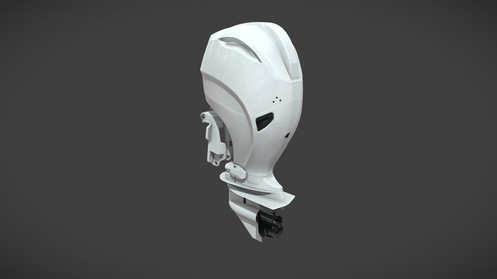 High Resolution Boat Engine 3D Model