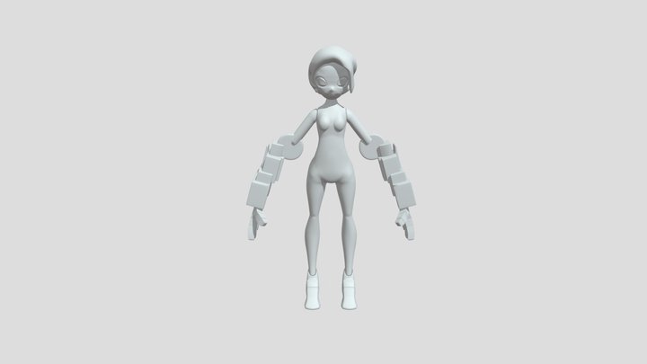 Misaka Retopology 3D Model