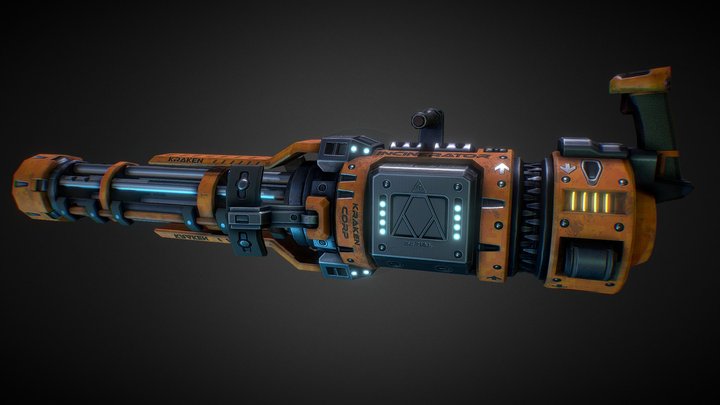 Minigun 3D Model