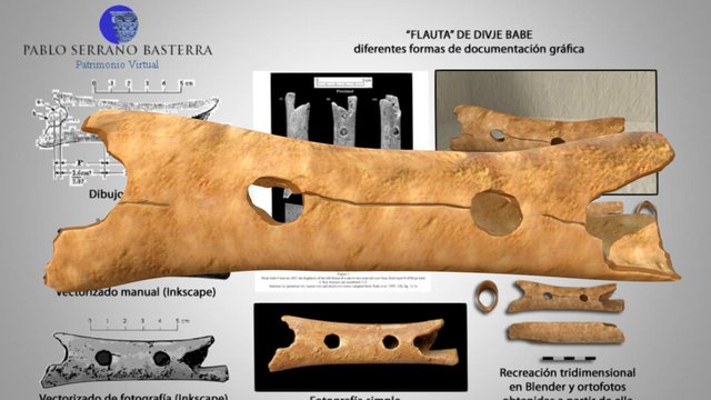 "Flauta" de Divje Babe 3D Model