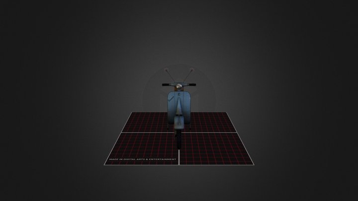 Retro Vespa 3D Model